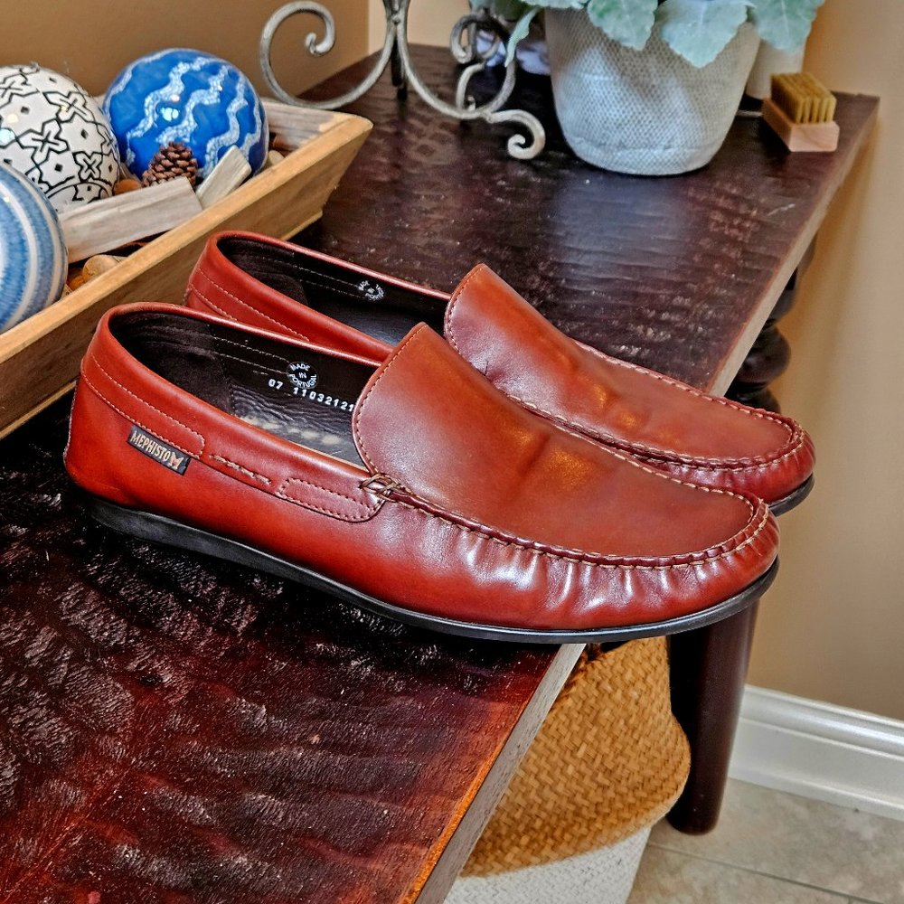 Mephisto Brown Leather Loafers